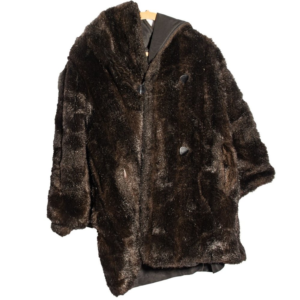 J. Percy for Marvin Richards Hodded Reversable Faux Fur / Nylon Coat